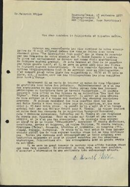 Επιστολή Dr. Heinrich Möller 13/9/1952