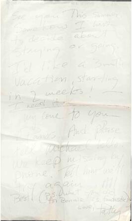 Επιστολή από Patty Ewald 20/5/1994