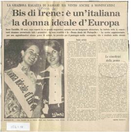 Bis di Irene: e un italiana la donna ideale d' Europa