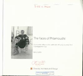 The faces of Phlamoudhi : life in a small village on the north coast of Cyprus, summer 1972 : a p...