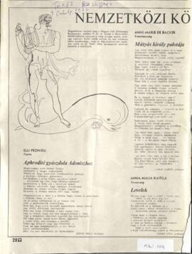 Ποίημα κ.Ελλης στα Ουγγαρέζικα
