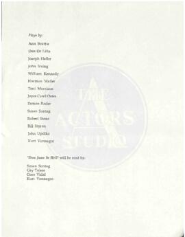 The Actors Studio a brief story