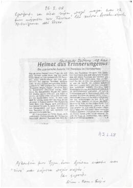 Heimat aus Erinnerungens